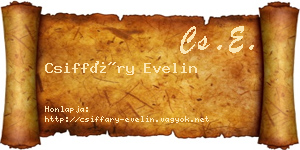 Csiffáry Evelin névjegykártya