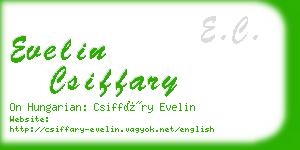evelin csiffary business card